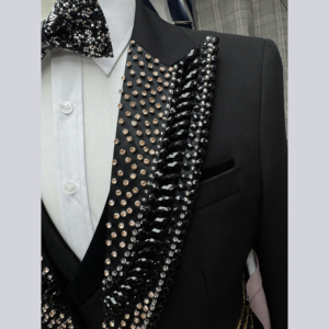 Nouveau <span class=keywords><strong>Costume</strong></span> 3 Pièces <span class=keywords><strong>Homme</strong></span> Grande Taille 2025, Élégant, Noble, Haut de Gamme, Sur Mesure, Fait Main, Perlé, Simple Boutonnage, Vente Chaude - Product Image 4