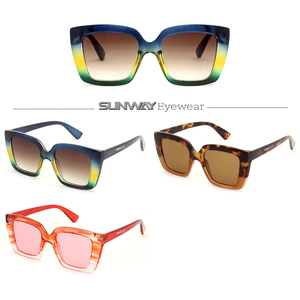 New Fashion Luxury Brand Custom Manufacturer Supplier <b>Sun</b> Glasses with UV400 Gradient Color Large Square Frame Sunglasses <b>Shades</b> - Product Image 2