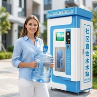 Máquina Expendedora de Agua Potable Purificada con Hidrógeno y Filtro de Ósmosis Inversa que Funciona con Monedas para Exteriores