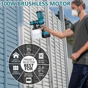 FOR 18V High-Speed <strong>Paint</strong> <strong>Sprayer</strong> 2 Containers Easy Clean House Painting Furniture for <strong>Makita</strong> 18V LXT Consumers - Product Image 4