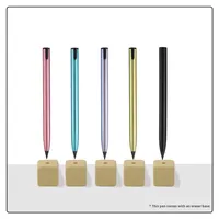 Crayon à écrire infini réutilisable, sans encre, en métal, avec gomme, sans aiguillage, encre éternelle