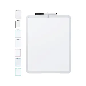 Bonvan Magnetic Dry Erase Board with a Black Dry Erase Marker Small Mini White Board for Kids Students