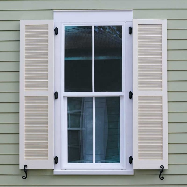 Modern Aluminum  Window Door Frames Wooden/Aluminium Blades Wholesale Factory Price Fixed Style Shutters Louver Horizontal