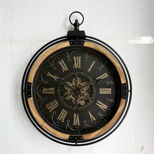 Horloge murale en métal à face unique <span class=keywords><strong>de</strong></span> 30 pouces Super grande <span class=keywords><strong>montre</strong></span> <span class=keywords><strong>de</strong></span> poche <span class=keywords><strong>aiguille</strong></span> d'engrenage mobile vintage contemporaine pour le salon - Product Image 5