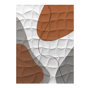 Moderno e minimalista soggiorno immagine decorativa 3d tridimensionale intaglio del legno luce lusso altra arte della parete - Product Image 2