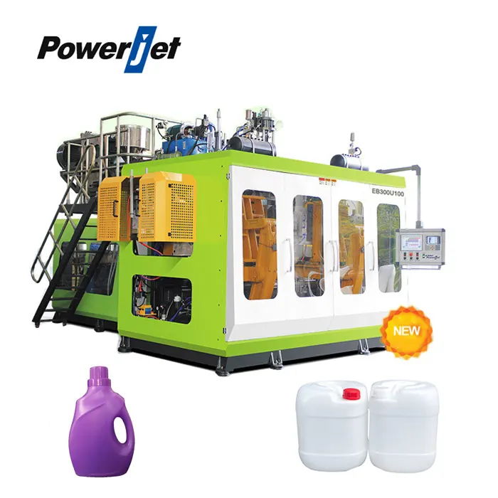 Powerjet حار بيع اسطوانات تخزين بلاستيكية البثق آلة تشكيل القوالب بالنفح لصنع 20 لتر hdpe 25 لتر 30 لتر جركن