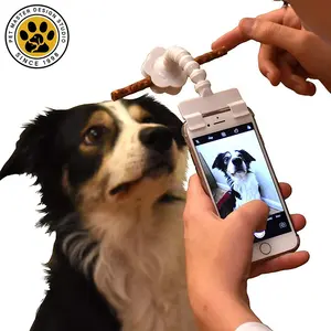 Sinsky bastão de selfie para pet portátil, bastão de selfie para animais de estimação, brinquedo de pooch para treinamento de fotos