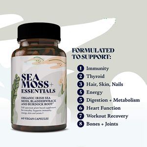 Cápsulas de Fórmula Personalizada para Reforzar el Sistema Inmunológico, Cápsulas Mixtas Crudas, Píldoras Mary Ruth, Píldoras Orgánicas 100% de Musgo Marino Irlandés - Product Image 2