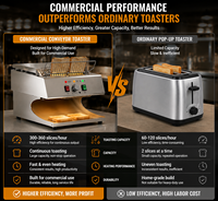 Mesin Pemanggang Roti Konveyor Listrik Stainless Steel Cucina, Peralatan Dapur Katering, Peralatan Panggang Hotel Restoran