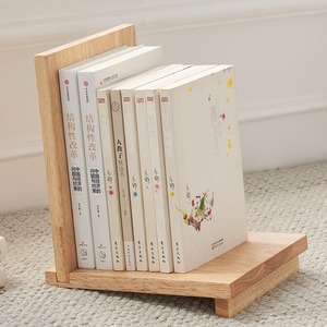 Solid Wood Bookshelf Minimalist Desktop Organizer Rectangle Standing Type For <b>Desk</b> Storage Neatening Office Use - Product Image 2