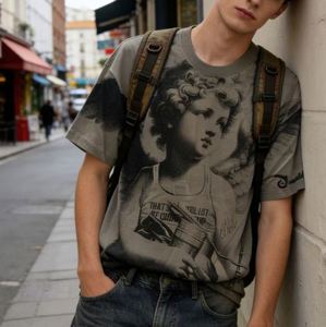 THAT'S T Shirts AWFUL T-<span class=keywords><strong>shirt</strong></span> pour homme en pur coton coupe classique 240g Hip Hop 5 couleurs au choix Street Été 2025 US <span class=keywords><strong>LOT</strong></span> Man COUGH Boy - Product Image 5