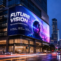 Affichage LED couleur plein écran P5 pour extérieur, contraste élevé, angle de vision de 170°, étanche IP65, signalétique publicitaire, 6000 cd