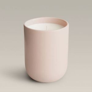 Bougie en pot en céramique blanche à mèche unique, cylindre simple, cire de soja parfumée pour la décoration intérieure - Product Image 2