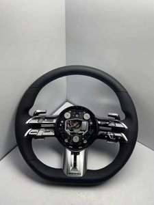 Volant en cuir véritable et fibre de carbone amélioré, style course, pour <span class=keywords><strong>AUDI</strong></span> A3 A4 A5 A6 RS3 RS4 RS5 RS6 S8 Q3 Q5 <span class=keywords><strong>TT</strong></span> R8 - Vente Flash - Product Image 2