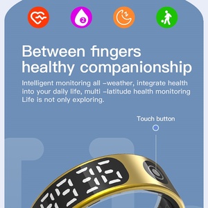 Disfrute de la hermosa pantalla táctil del anillo inteligente con monitor de ritmo cardíaco del administrador de Salud del anillo inteligente inalámbrico - Product Image 6