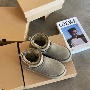 Botines Unisex de Invierno, Estilo Casual y Elegante, Cómodos, con Suela Gruesa, Parte Superior de Piel de Oveja, Transpirables, para la Nieve - Product Image 4