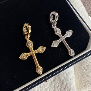 Pendentif en argent pur S925 avec personnalité rétro, style vintage simple et élégant, style français antique, incrustation de zircon - Product Image 1