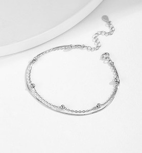 S925 Silver Minimalist Chain <b>Bracelet</b> Round crystal rhinestone Claw setting With <b>Ball</b> Beads Everyday Wear Unisex Jewelry - Product Image 4