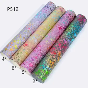 P512 parlak yıldız parıltılı kumaş vinil çanta ayakkabı duvar dekorasyon saç aksesuarları zanaat malzemeleri