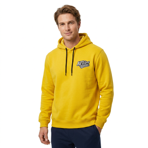 AFI Sport Wears Sweat-shirt à capuche jaune pour homme, coupe régulière, en coton tricoté, décontracté, pour l'automne - Product Image 2