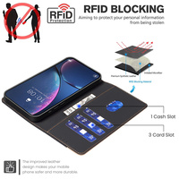 Étui de luxe en cuir PU à rabat pour iPhone 17 Pro Max 17 Air 16 15 14 13 12 11 avec porte-cartes et fonction portefeuille