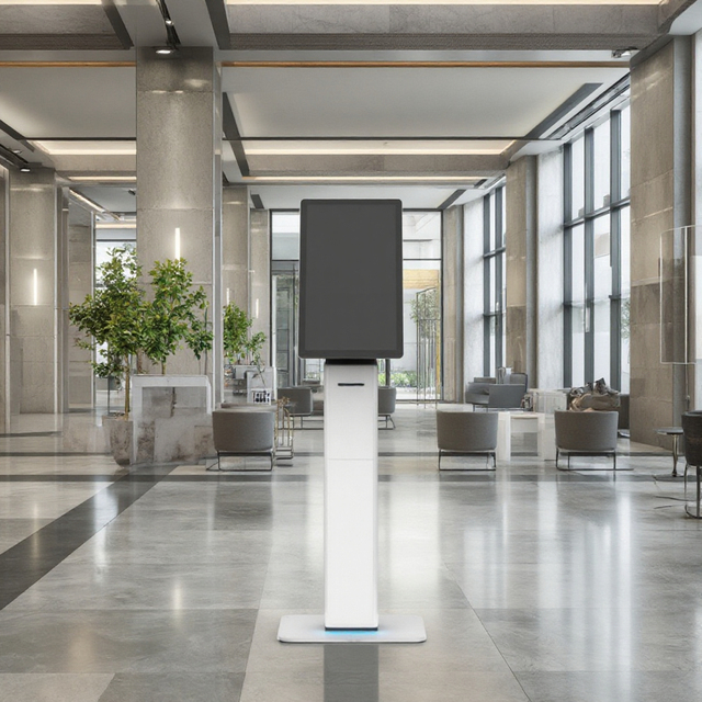MJK Electronic Indoor Queue Management System Touch Kiosk with Ticket Dispenser for Bank Equipment