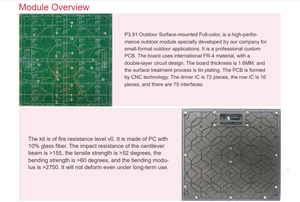 Modules LED SMD P3.91 pour extérieur 250x250mm avec taux de rafraîchissement élevé de 3840HZ, écran d'affichage numérique - Product Image 5