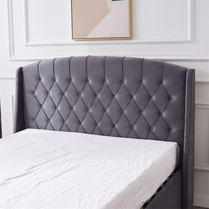 <span class=keywords><strong>Letto</strong></span> Matrimoniale Moderno Imbottito in Tessuto Morbido con Testiera a Ala e Struttura in Legno per <span class=keywords><strong>Camere</strong></span> <span class=keywords><strong>da</strong></span> <span class=keywords><strong>Letto</strong></span> Contemporanee - Product Image 4
