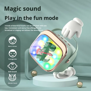 Family <strong>Karaoke</strong> Machine Interactive Kids Microphone Toys Wireless Speaker With Mic <strong>Songs</strong> for Mini Kids with <strong>Dual</strong> Microphones - Product Image 4