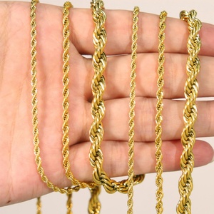 Pulsera de Acero Inoxidable Chapada en Oro de 18K Personalizable al por Mayor, Pulsera de Cadena de Eslabones a la Moda, Joyería Impermeable para Mujer - Product Image 3