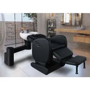 Kisen 2024 hot sell electric shampoo chair can lift and rotate massage bed and shampoo integrated stainless steel bed wholesale