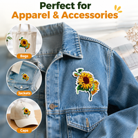 Patchs brodés floraux en gros, appliques botaniques personnalisées thermocollantes ou à coudre pour vêtements, jeans, casquettes, sacs à dos