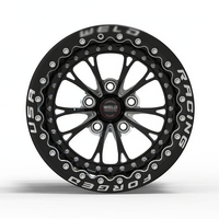 Jantes forgées Deep Lip 15x10 15x12 5x114.3 5x120.65 avec beadlock simple, déport 3 4 pour Mustang Camaro Nova Drag