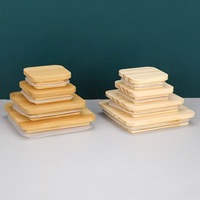 Couvercles en bambou naturel pour bocaux Mason, couvercles réutilisables en bambou avec joint en silicone hermétique pour verres à boire
