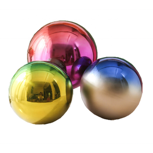 Küpeşte için uygun fiyat en kaliteli renkli içi boş paslanmaz çelik dekoratif küre topu - Product Image 1