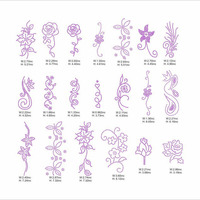 Aléatoire 20 Modèles Flover Rhinestone Hot Fix Iron Print Flower Transfer Motif Strass Decal Flower Print Template