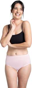 Tangas de punto suaves y ligeras de <span class=keywords><strong>microfibra</strong></span> de tiro bajo para <span class=keywords><strong>mujer</strong></span>, ropa interior de <span class=keywords><strong>microfibra</strong></span> de talla grande estilo teñido liso para todos los días, bragas - Product Image 4