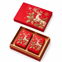 Coffret Cadeau de Thé Festif avec Sac de Transport et Illustration Personnalisée pour Cadeaux d'Entreprise de Noël – Boîte Cadeau Thé