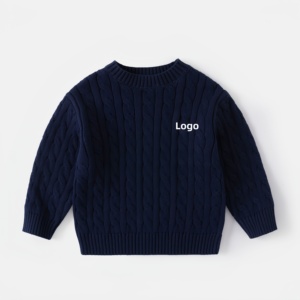 Áo len dệt kim cotton trẻ em họa tiết ngựa tay dài cổ tròn kiểu polo cho bé trai và bé gái - Product Image 5