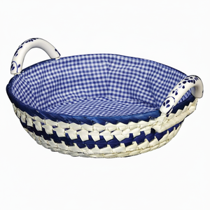 Bandeja de Servir Multifuncional de Jacinto de Agua Tejida a Mano, Ecológica y Económica, con Asa Cómoda, Estilo Vintage para Dormitorio y Sala de Estar - Product Image 1