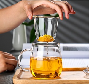 Tazza in Vetro Borosilicato Resistente al Calore <span class=keywords><strong>da</strong></span> 350ml <span class=keywords><strong>con</strong></span> <span class=keywords><strong>Infusore</strong></span> per Tè Sfuso - Product Image 5