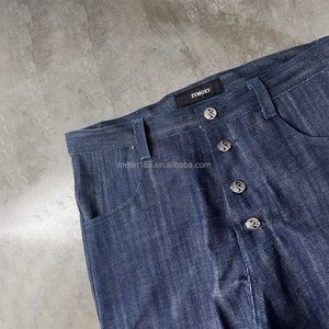 Jeans en denim japonais brut sur mesure en gros pour homme |   Jeans pour hommes de haute qualité, 14 oz, poids lourd, à boutons, en denim selvedge - Product Image 5