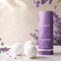Bombe de bain spa hydratante avec huile essentielle de lavande, aromathérapie, ensemble de boules effervescentes pour bain moussant