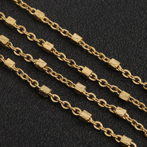 Stainless Steel <b>Cross</b> <b>Chain</b> PVD Gold Plated O-Shaped Necklace Unisex Fashion Layered Jewelry Accessory - Product Image 1