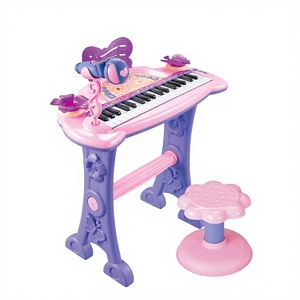 Clavier électronique de luxe pour enfants avec microphone et tabouret, thème château, instrument de <span class=keywords><strong>musique</strong></span> jouet pour la vente en gros - Product Image 1