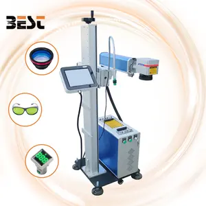 20W 30W 50W 100W trực tuyến bay CO2 Laser UV Laser sợi Laser đánh dấu máy cho chai PET túi nhựa in thủy tinh