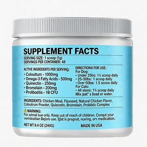 Probióticos Orgánicos en Polvo <span class=keywords><strong>para</strong></span> Perros y Gatos, Muestra Gratis, Suplemento <span class=keywords><strong>para</strong></span> la Salud de las Mascotas, Enzimas Digestivas, Refuerzo Inmunológico, Eliminación de Manchas de Lágrimas - Product Image 2