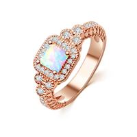 Bague rayée opale | |   Bijoux fantaisie avec incrustation de pierres précieuses arc-en-ciel vibrantes pour hommes et femmes