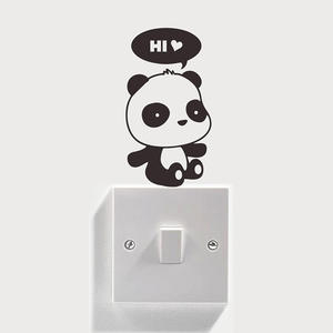 Autocollant mural créatif en vinyle pour salon, autocollant de décoration, créatif pour chambre à coucher <span class=keywords><strong>panda</strong></span> mignon, pour interrupteur - Product Image 4