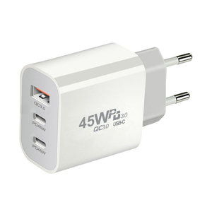 Nhiều cắm 45W Loại-C + USB-A sạc du lịch 3 cổng PD 45W sạc nhanh adapter 2 C 1 một đa cổng sạc nhanh tường sạc - Product Image 2